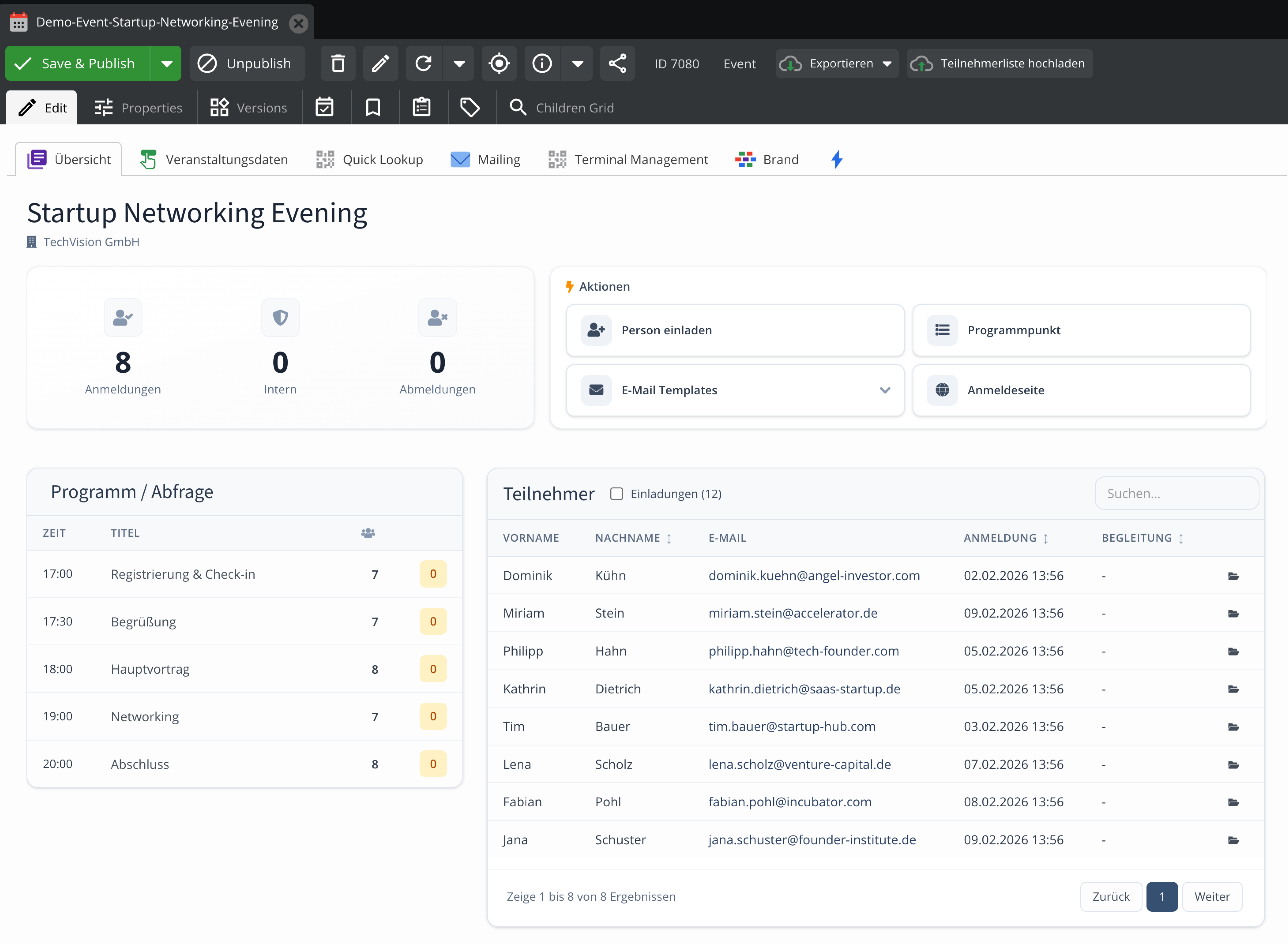 EVENT IMPACT Event Dashboard